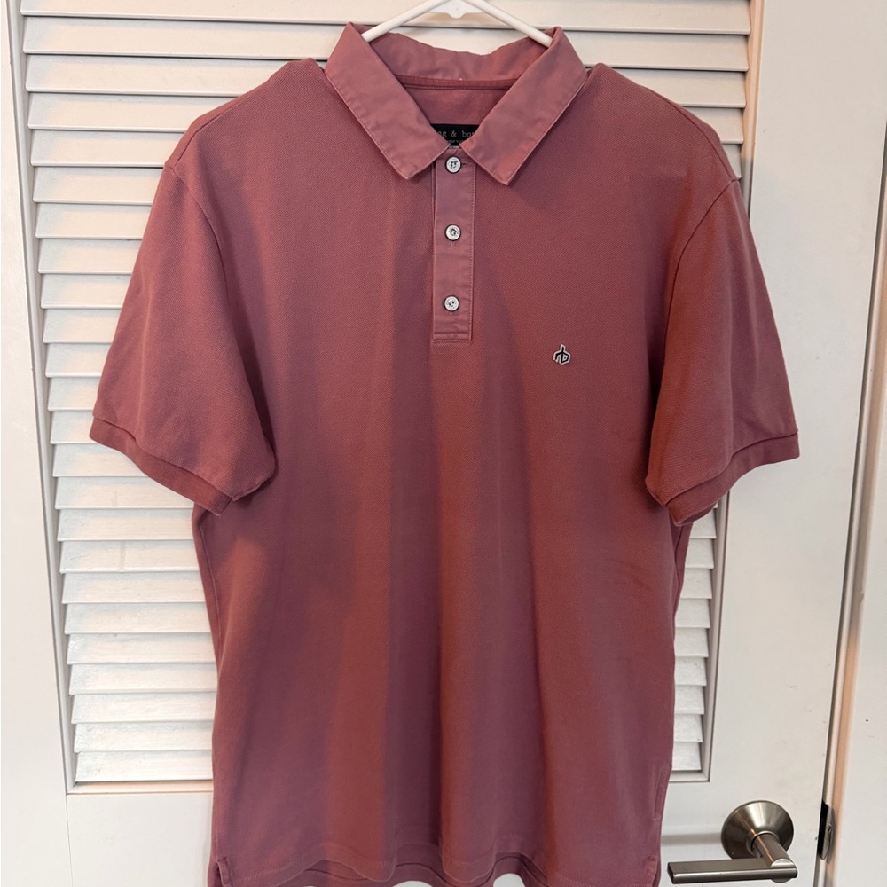 rag & bone men’s Pima Cotton Polo Shirt, size M